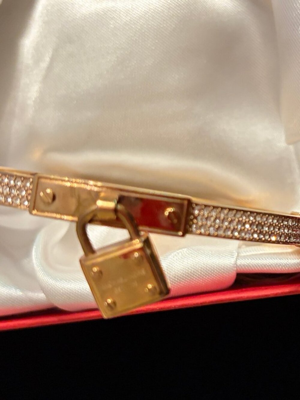 Michael Kors Padlock Gold Tone Bracelet